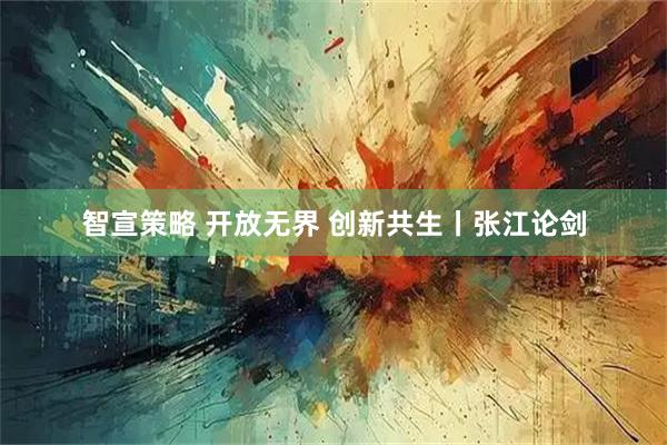 智宣策略 开放无界 创新共生丨张江论剑
